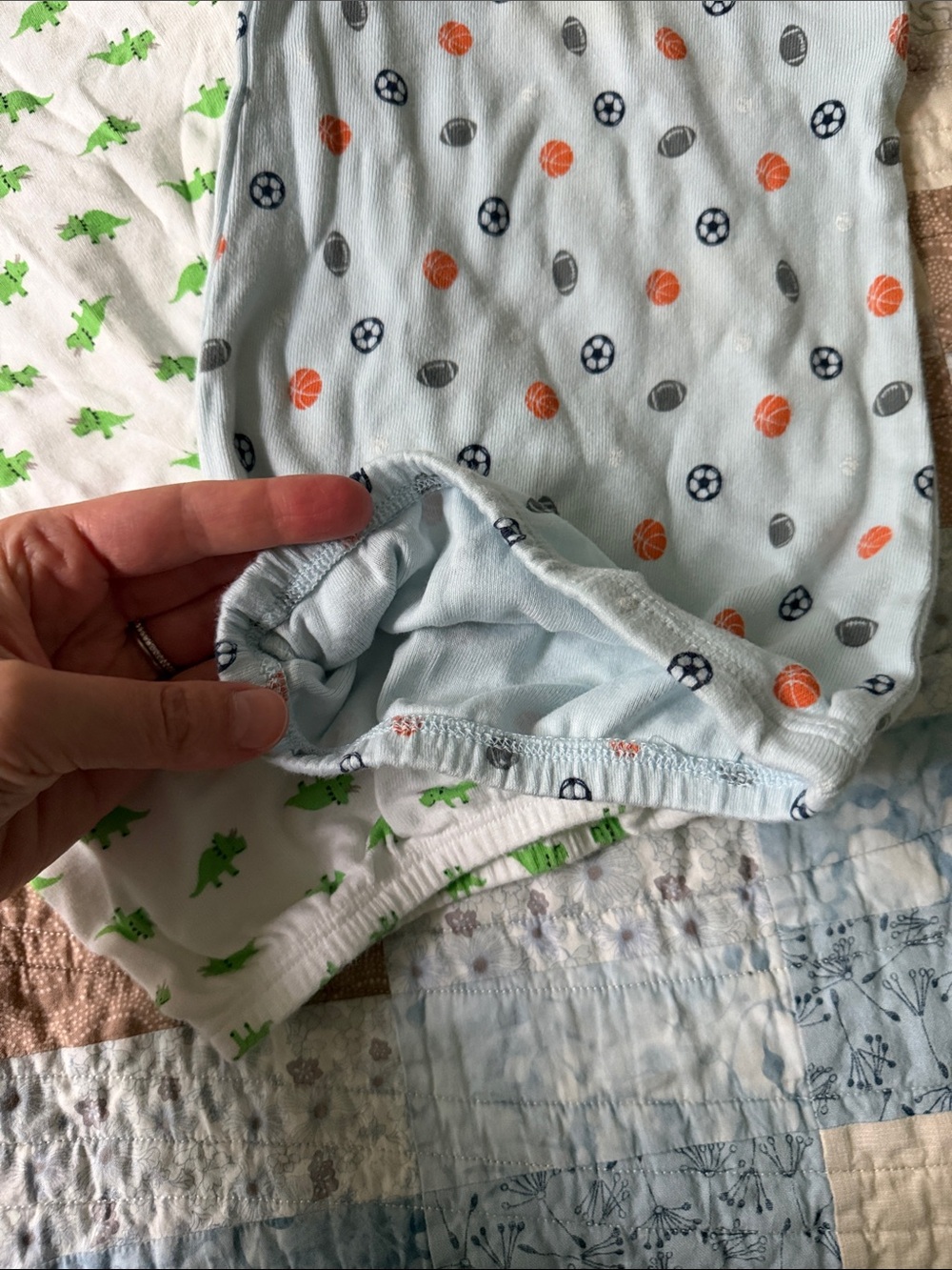 Bundle Simple Joys Baby Sleeper Gowns with Dino and Sports Prints Newborn - Picture 5 of 10